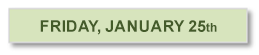 Friday January 26th